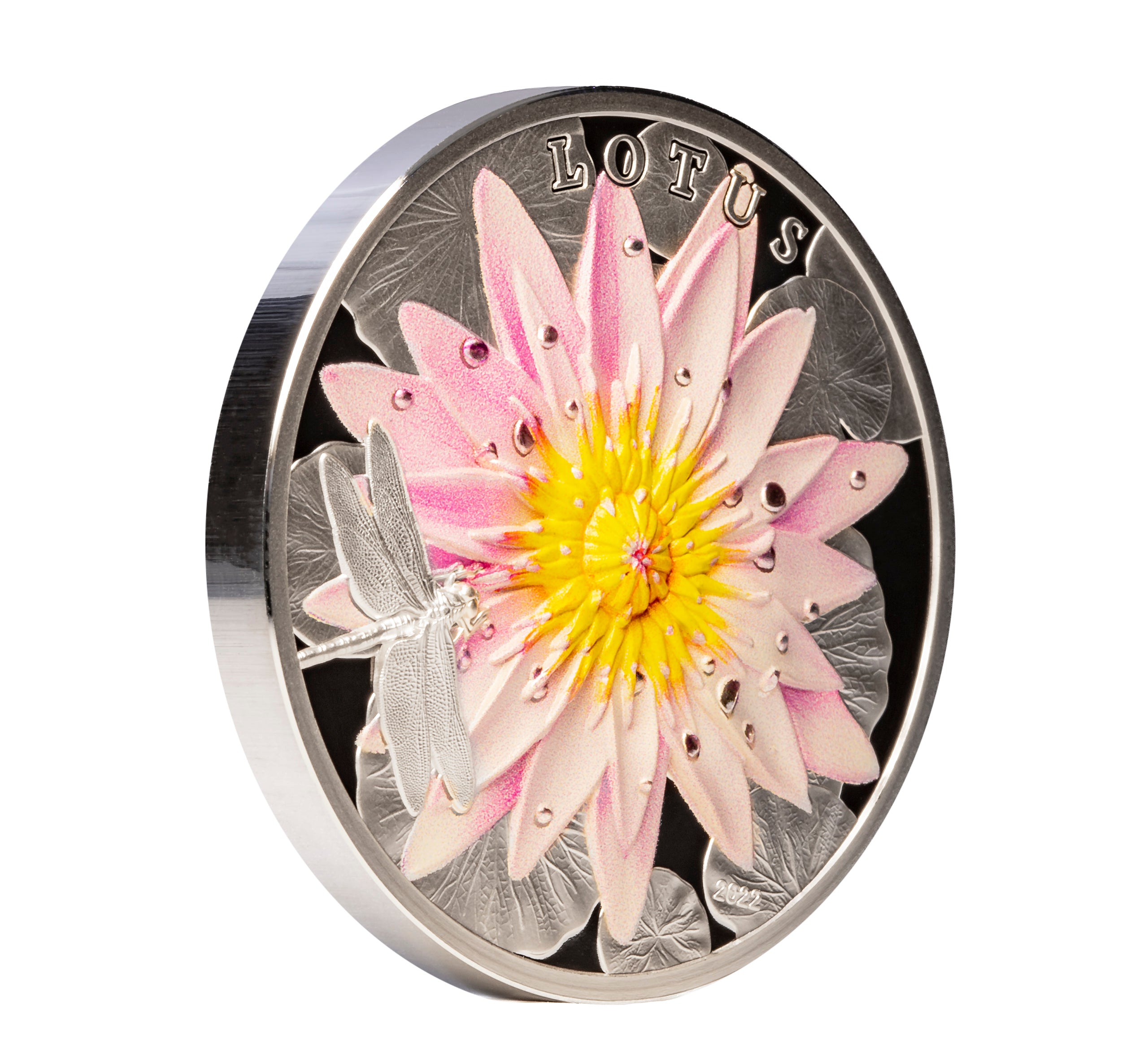 LOTUS Flowers 2 Oz Silver Coin $10 Palau 2022