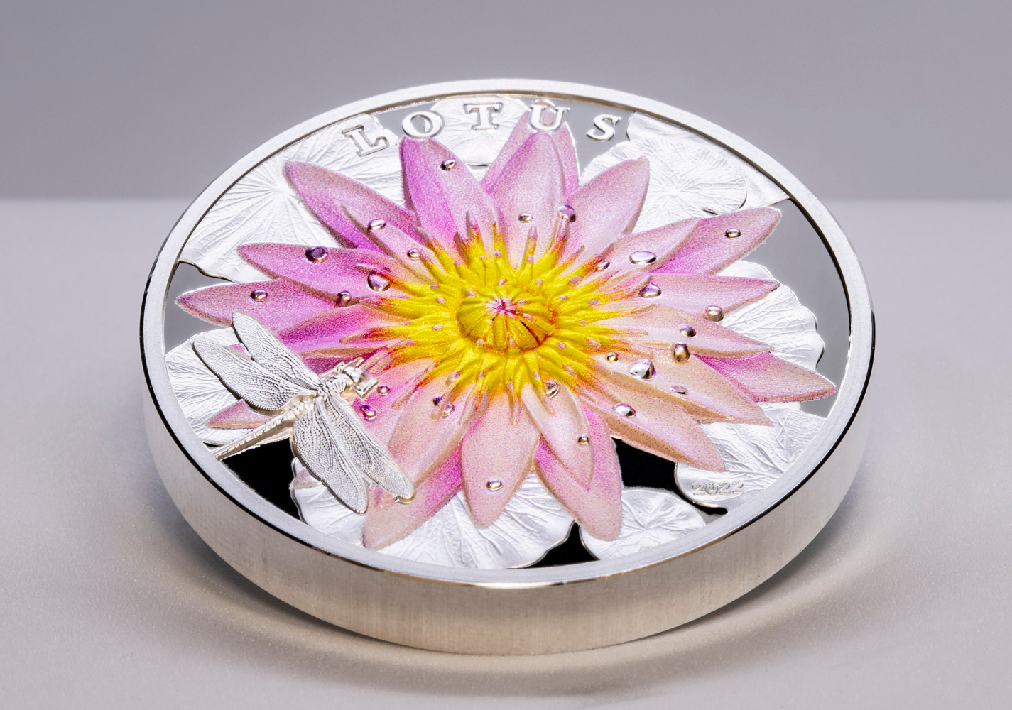 LOTUS Flowers 2 Oz Silver Coin $10 Palau 2022