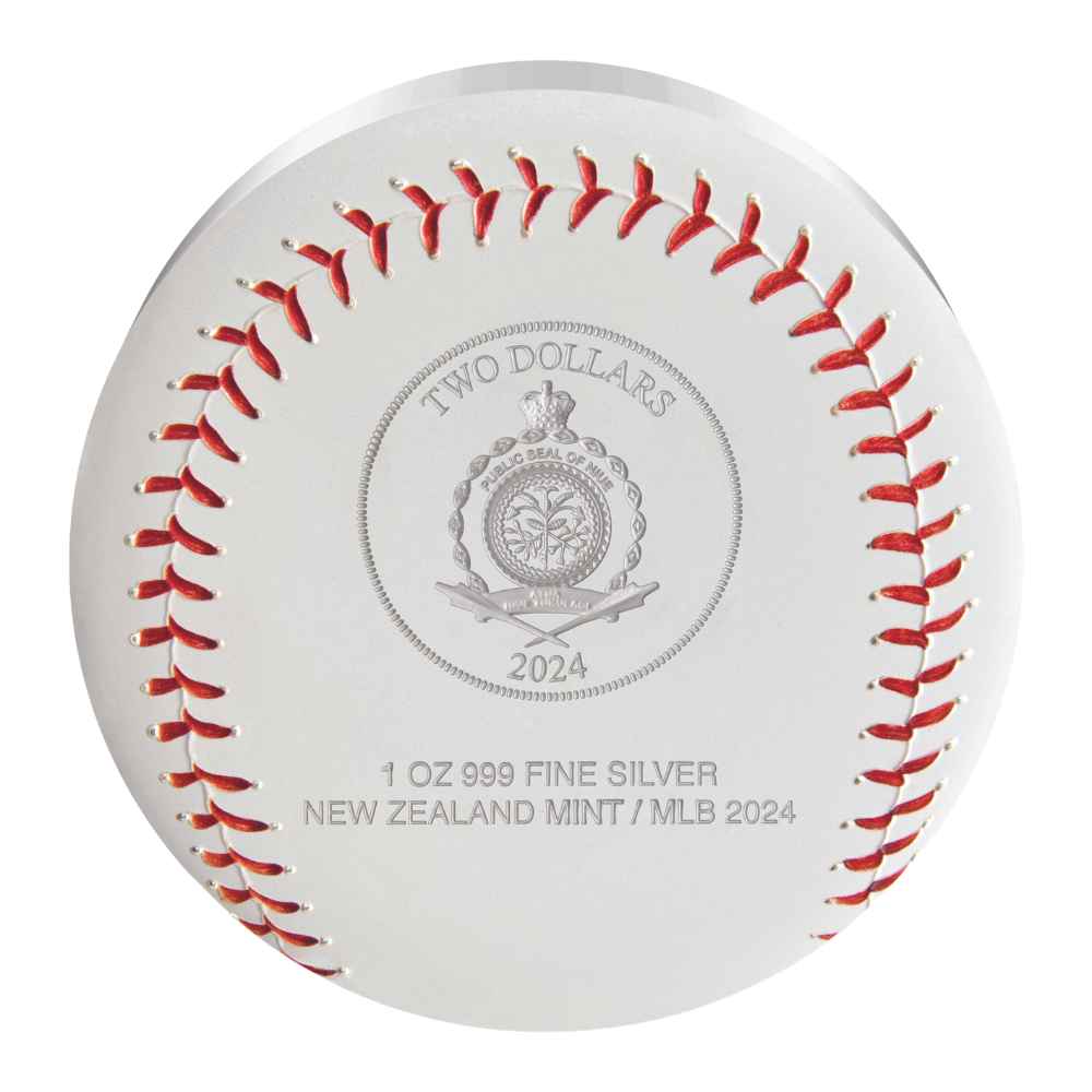 MLB LOGO Major League Baseball 1 Oz Silver Coin $2 Niue 2024