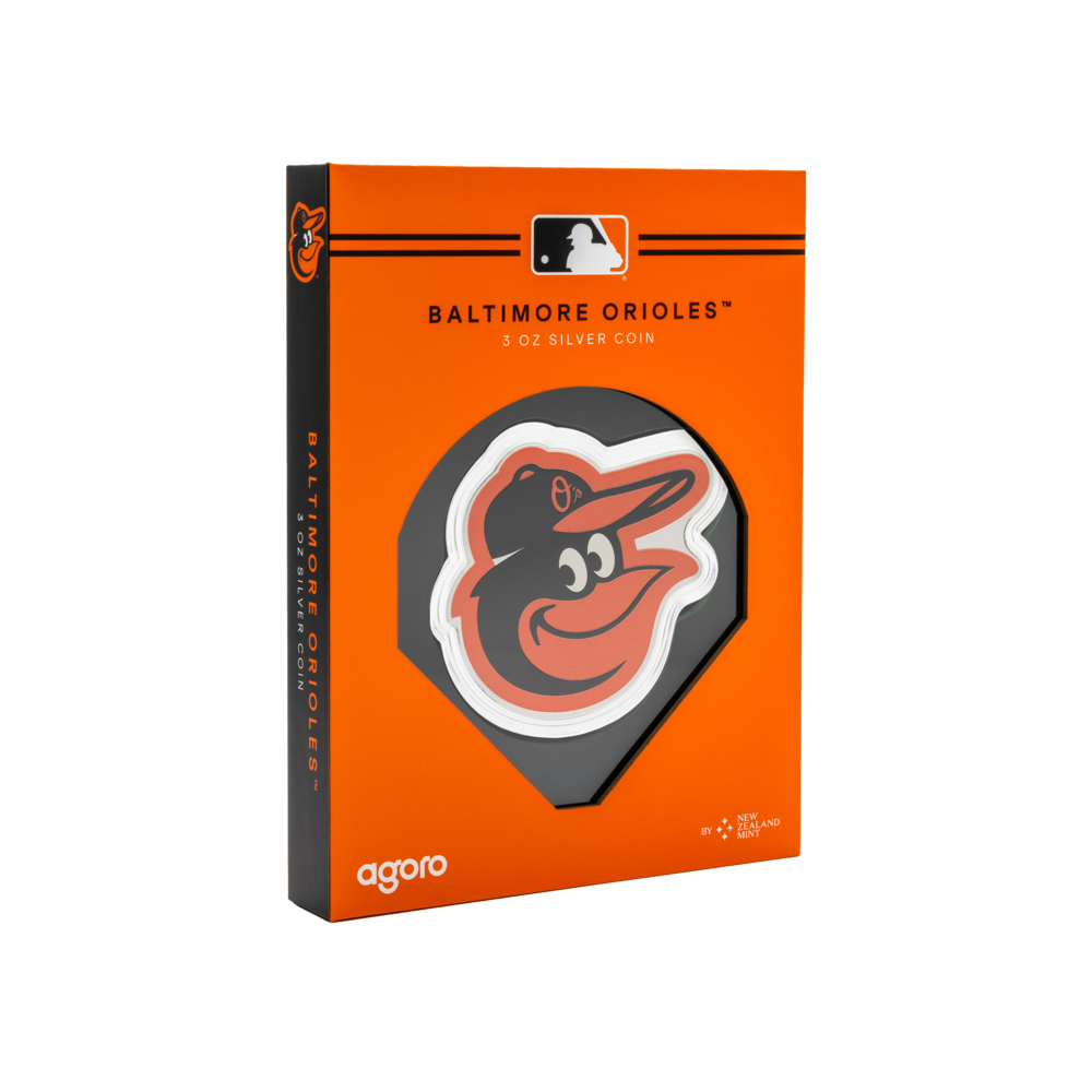 BALTIMORE ORIOLES Major League Baseball® 3 Oz Silver Coin - PARTHAVA COIN