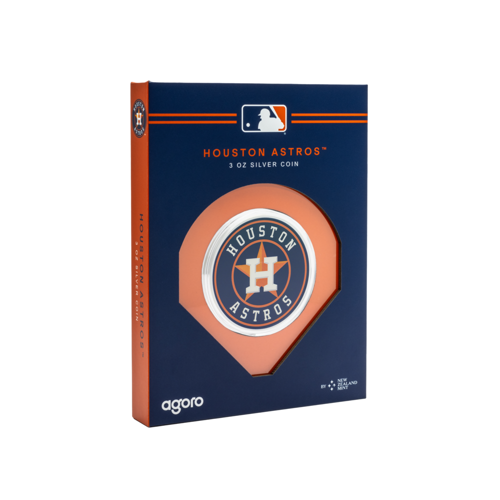 HOUSTON ASTROS™ Major League Baseball® 3 Oz Silver Coin - PARTHAVA COIN