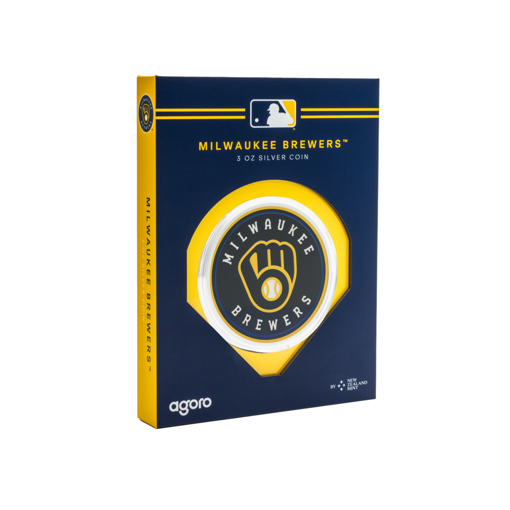 MILWAUKEE BREWERS® Major League Baseball® 3 Oz Silver Coin - PARTHAVA COIN