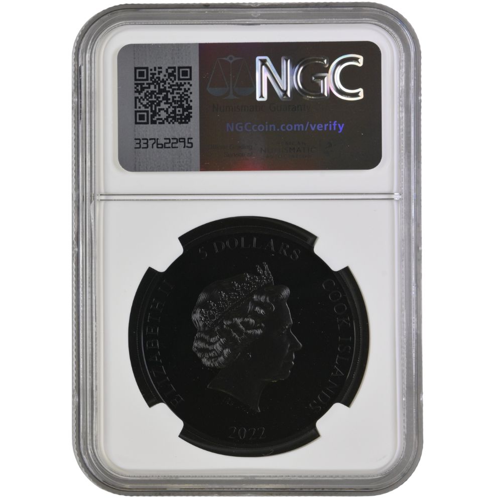 Iron Maiden-FEAR OF THE DARK 1 Oz Silver Coin $5 Cook Islands 2022- NGC Graded PF 70 Ultra Cameo