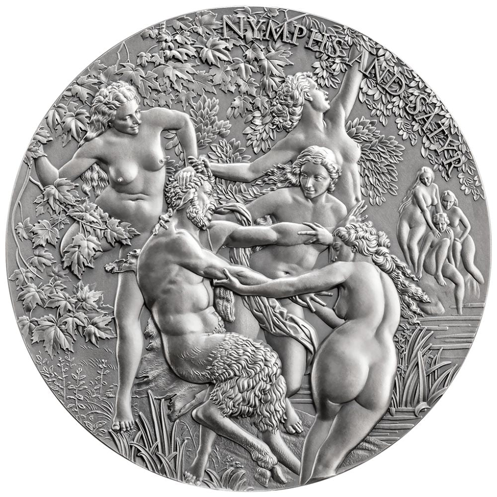 NYMPHS AND SATYR Celestial Beauty 1 Kg Kilo Silver Coin 10000 Francs Cameroon 2025