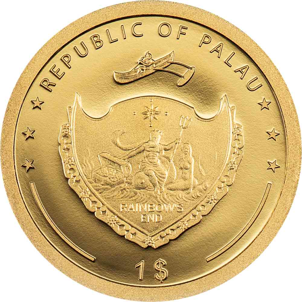 OUNCE OF LUCK Four Leaf Clover Gold Coin $1 Palau 2025