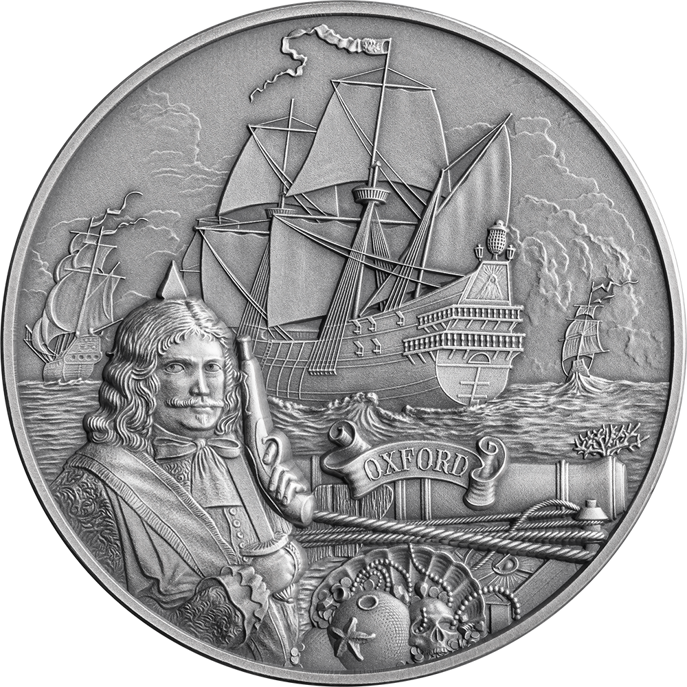 OXFORD Captains of Fortune 2 Oz Silver Coin $5 Barbados 2024 - PARTHAVA COIN