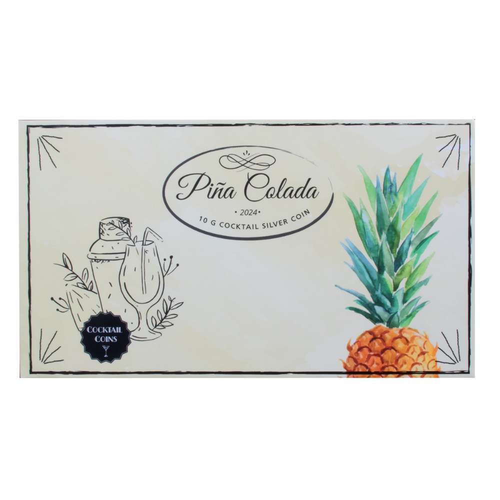 PINA COLADA COCKTAIL 10 g Silver Coin $1 Samoa 2024