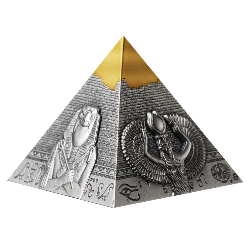 PYRAMIDS OF GIZA Set 1x1 Oz 1x2 Oz 1x3 Oz Silver Coins 200 Francs Djibouti 2024 - PARTHAVA COIN