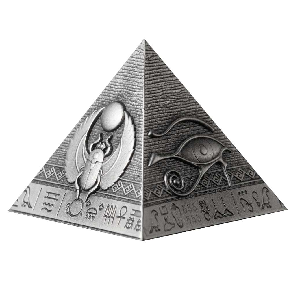 PYRAMIDS OF GIZA Set 1x1 Oz 1x2 Oz 1x3 Oz Silver Coins 200 Francs Djibouti 2024 - PARTHAVA COIN