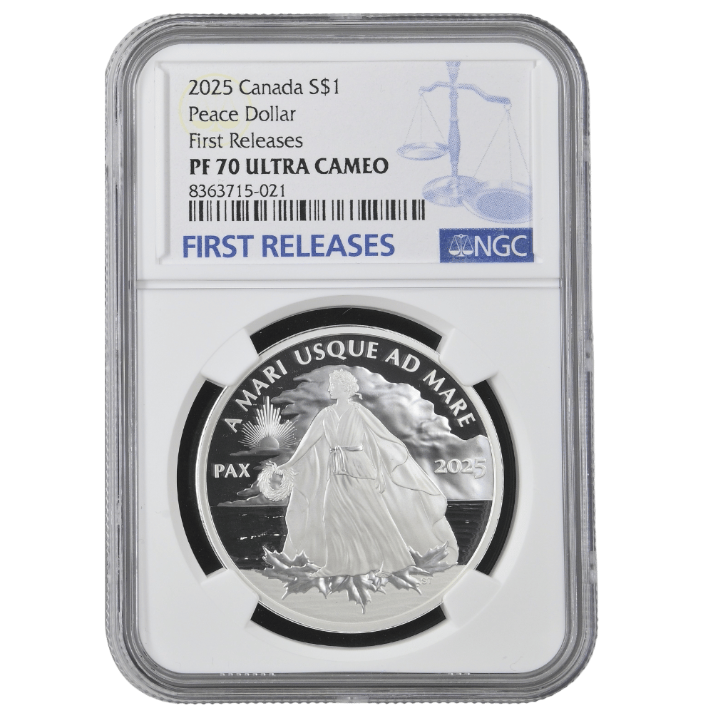 Peace Dollar 1 Oz Silver Coin Canada 2025 - PF 70 ULTRA CAMEO - PARTHAVA COIN