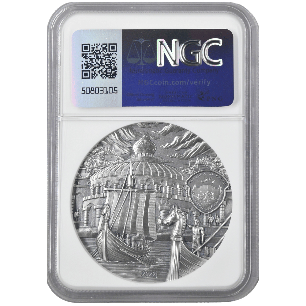 Phoenicia and Carthage Lost Civilizations 2 Oz Silver Coin - MS 70 ANTIQUED - PARTHAVA COIN