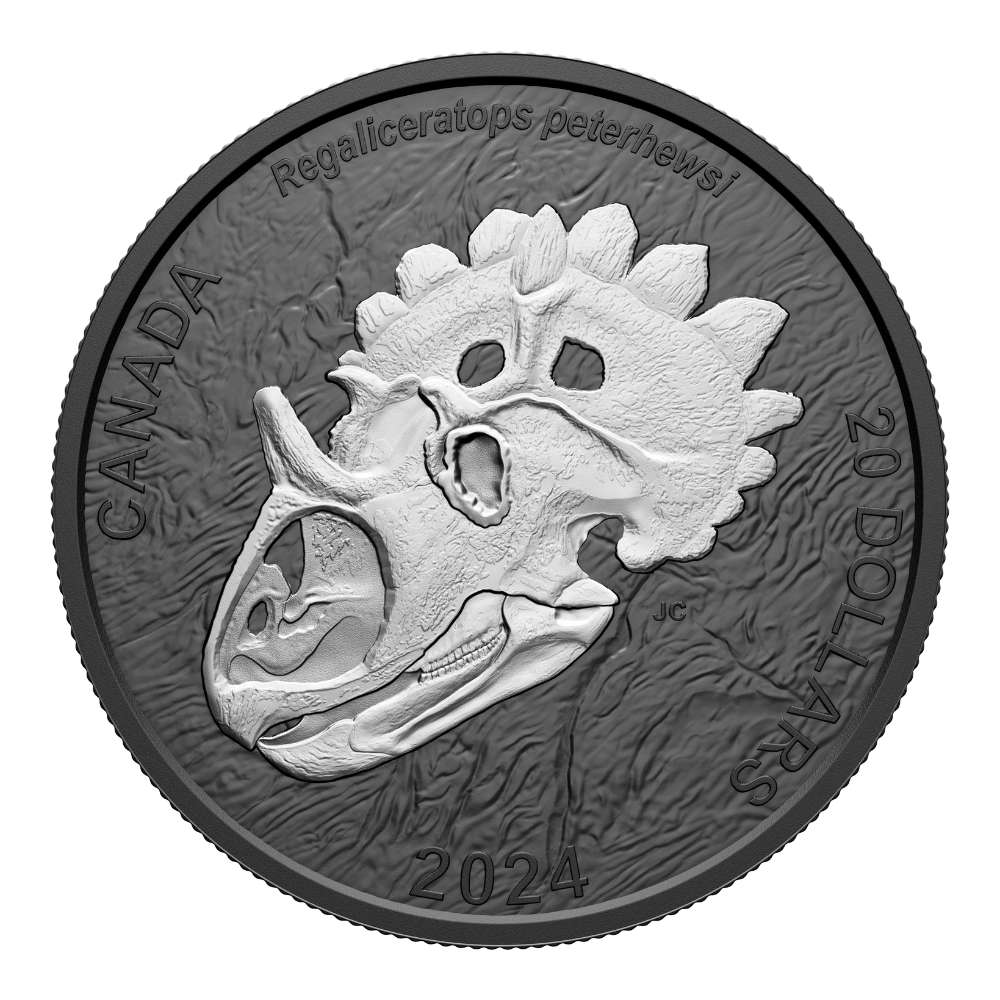 ROYAL HORNED FACE Discovering Dinosaurs 1 Oz Silver Coin $20 Canada 2022 - PARTHAVA COIN