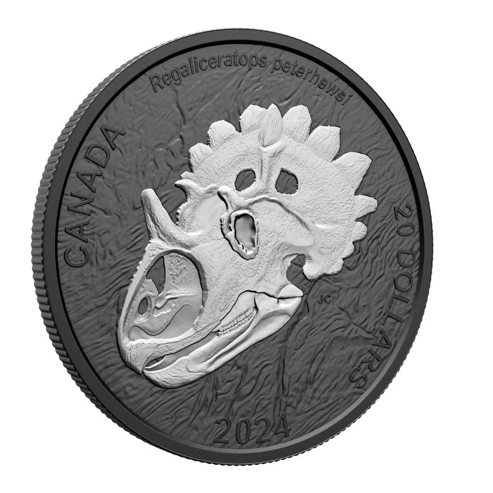 ROYAL HORNED FACE Discovering Dinosaurs 1 Oz Silver Coin $20 Canada 2022 - PARTHAVA COIN