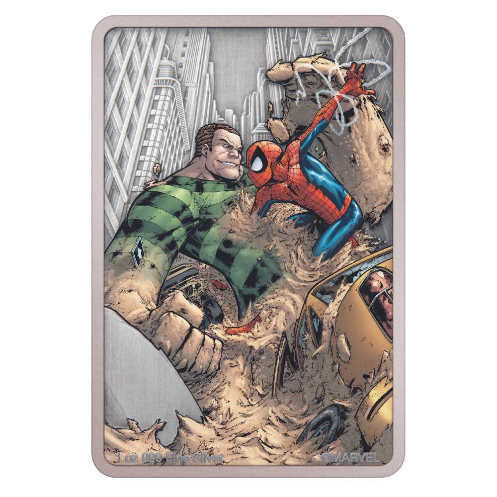 SANDMAN Spiderman Villains 1 Oz Silver Coin $2 Niue 2024