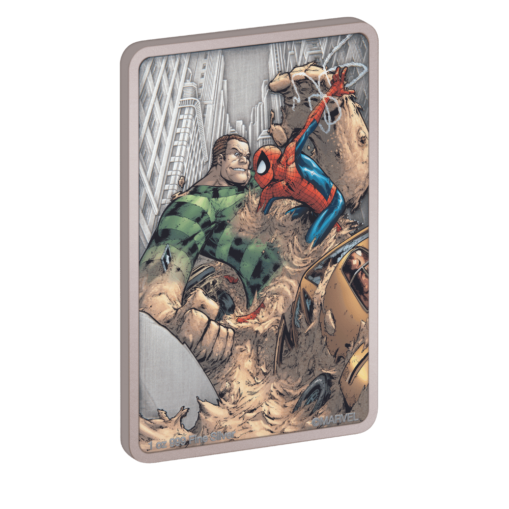 SANDMAN Spiderman Villains 1 Oz Silver Coin $2 Niue 2024