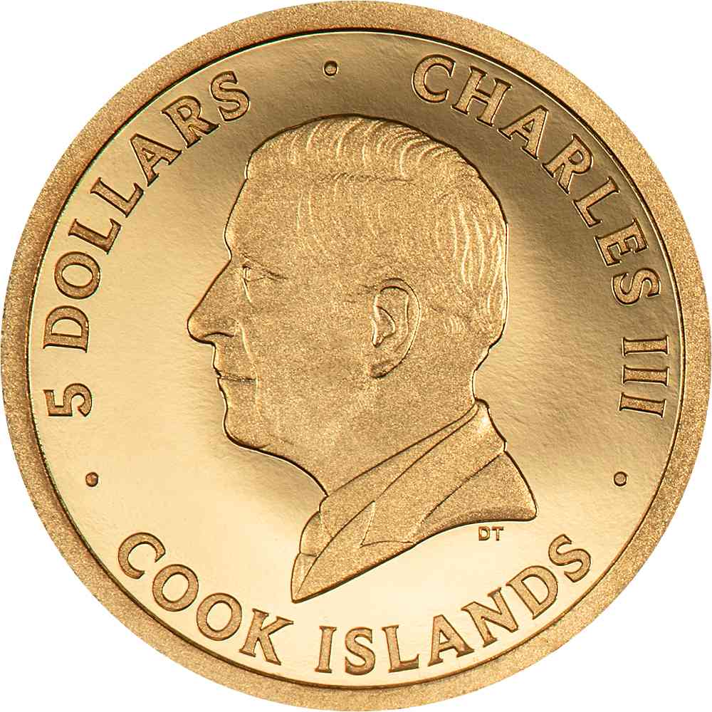 SAN FRANCISCO Big City Lights 0.5 g Gold Coin $5 Cook Islands 2024