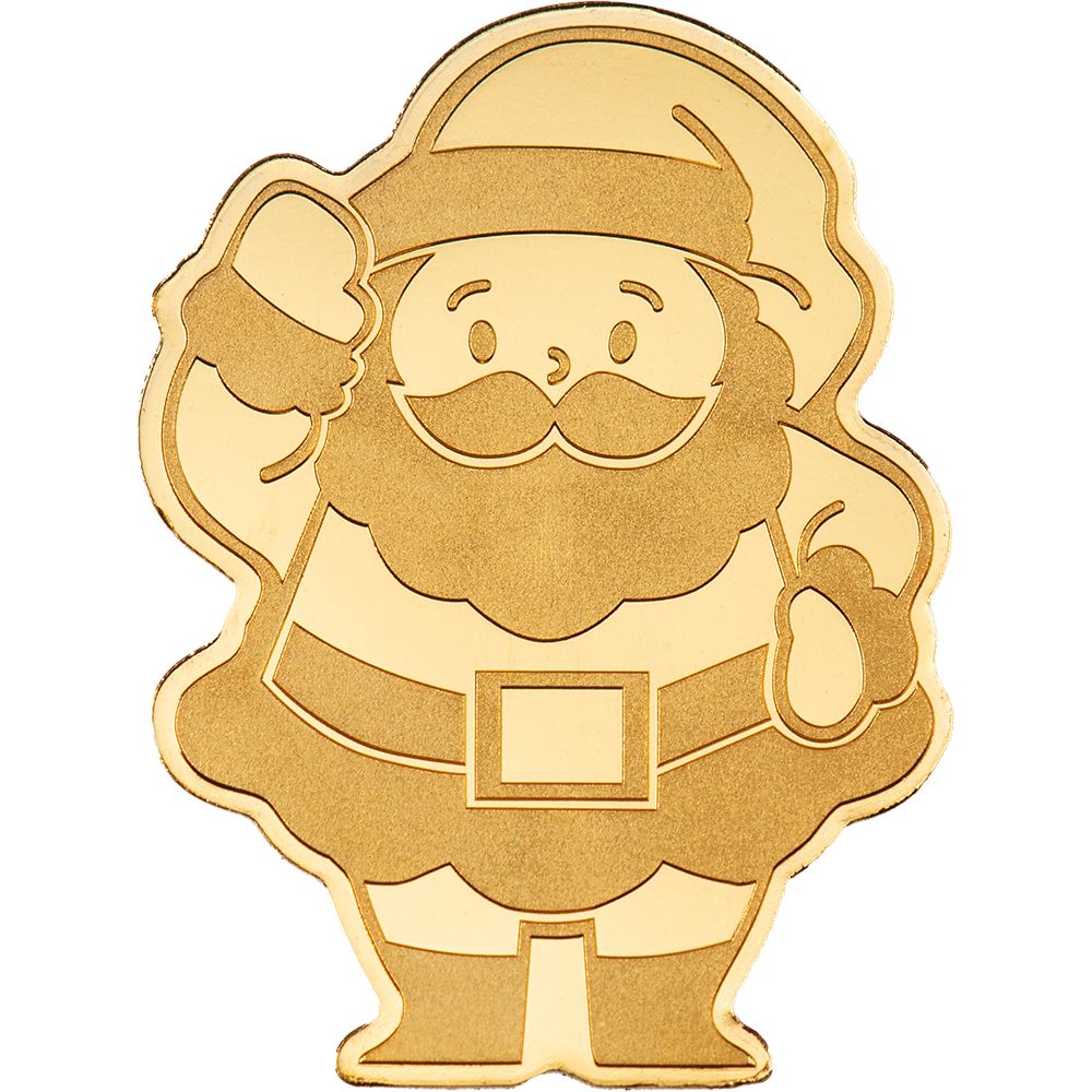 SANTA CLAUS Golden Highlights Gold Coin $1 Palau - PARTHAVA COIN