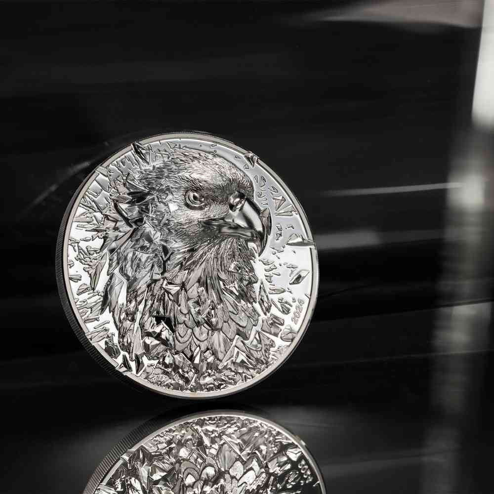 SILVER BURST Bald Eagle 3 Oz Silver Coin $20 Cook Islands 2024