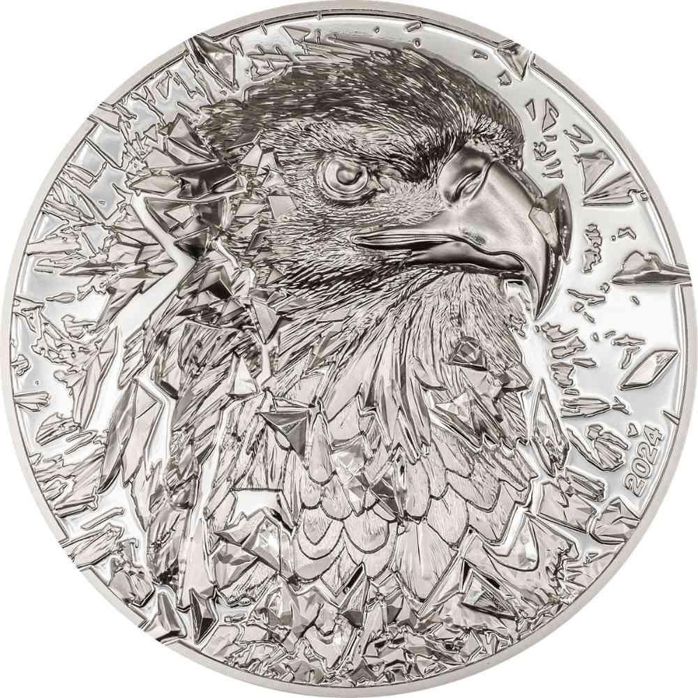 SILVER BURST Bald Eagle 3 Oz Silver Coin $20 Cook Islands 2024