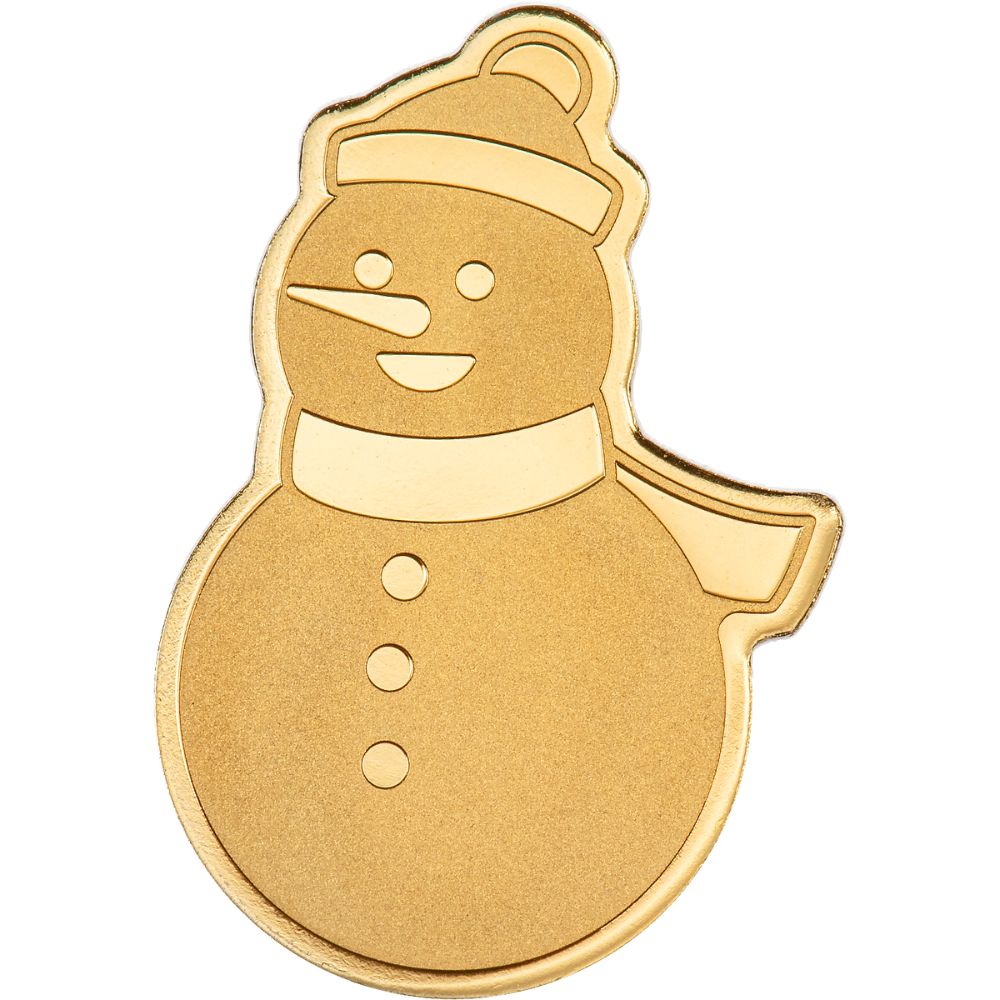 SNOWMAN Golden Highlights Gold Coin $1 Palau - PARTHAVA COIN