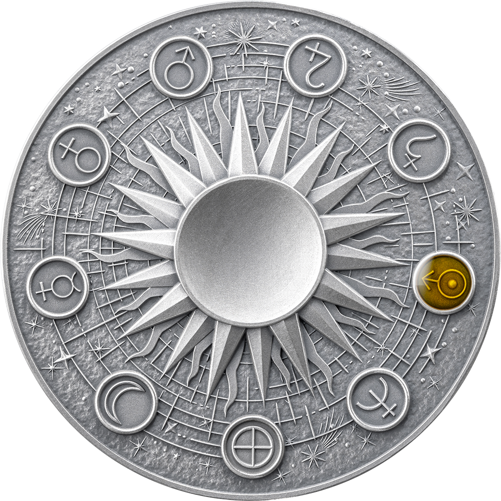 URANUS Solar System 2 Oz Silver Coin  - PARTHAVA COIN