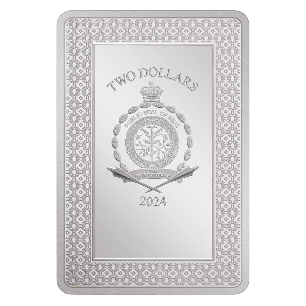 STAR Tarot Cards 1 Oz Silver Coin $2 Niue 2024