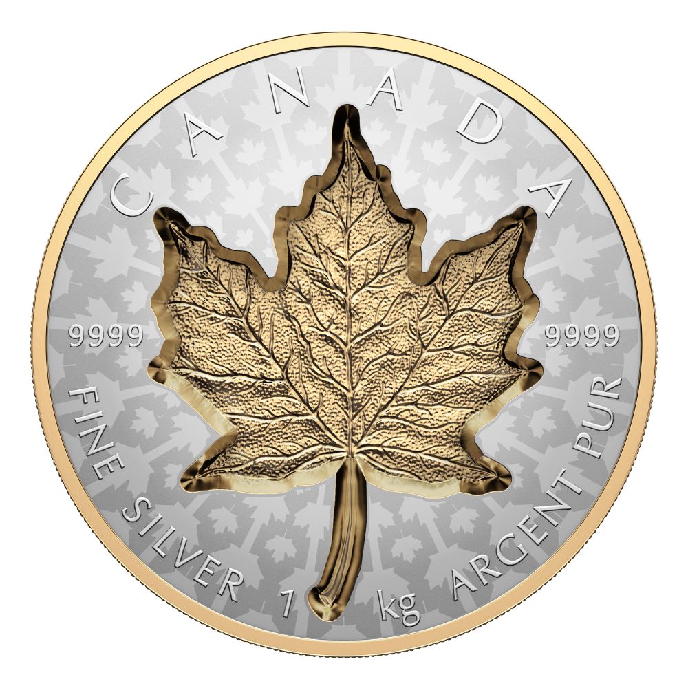 SUPER INCUSE SILVER MAPLE LEAF 1 Kilo Silver Coin $250 Canada 2024 - PARTHAVA COIN