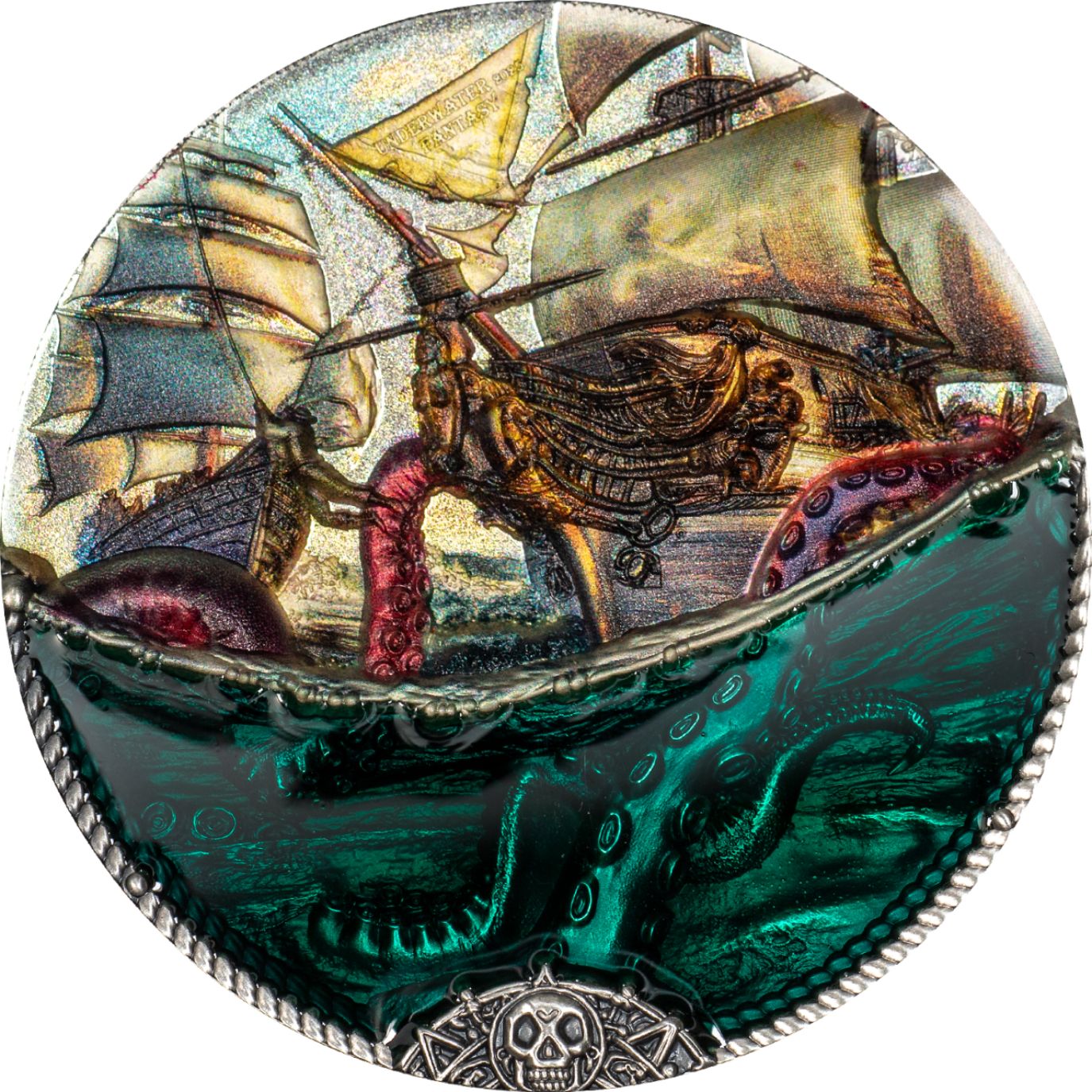 Sea Monster Underwater Fantasy 3 Oz Silver Coin 2025 - PARTHAVA COIN