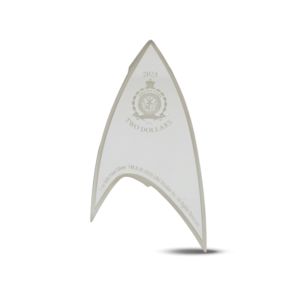 STARFLEET DIVISIONS STAR TREK Medical Insignia 1 Oz Silver Coin $2 Niue 2025 - PARTHAVA COIN