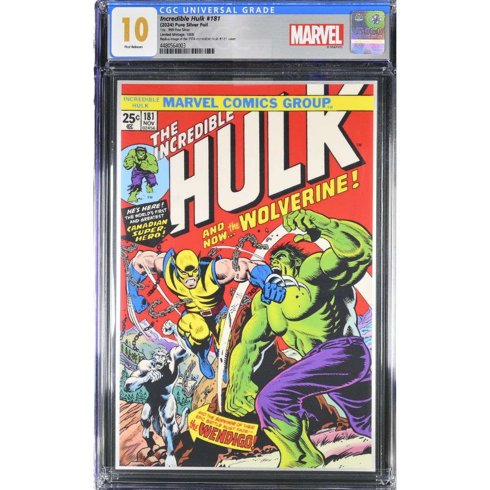 THE INCREDIBLE HULK #181 Marvel Comics 1 oz Silver Foil Niue 2024- CoA #0309