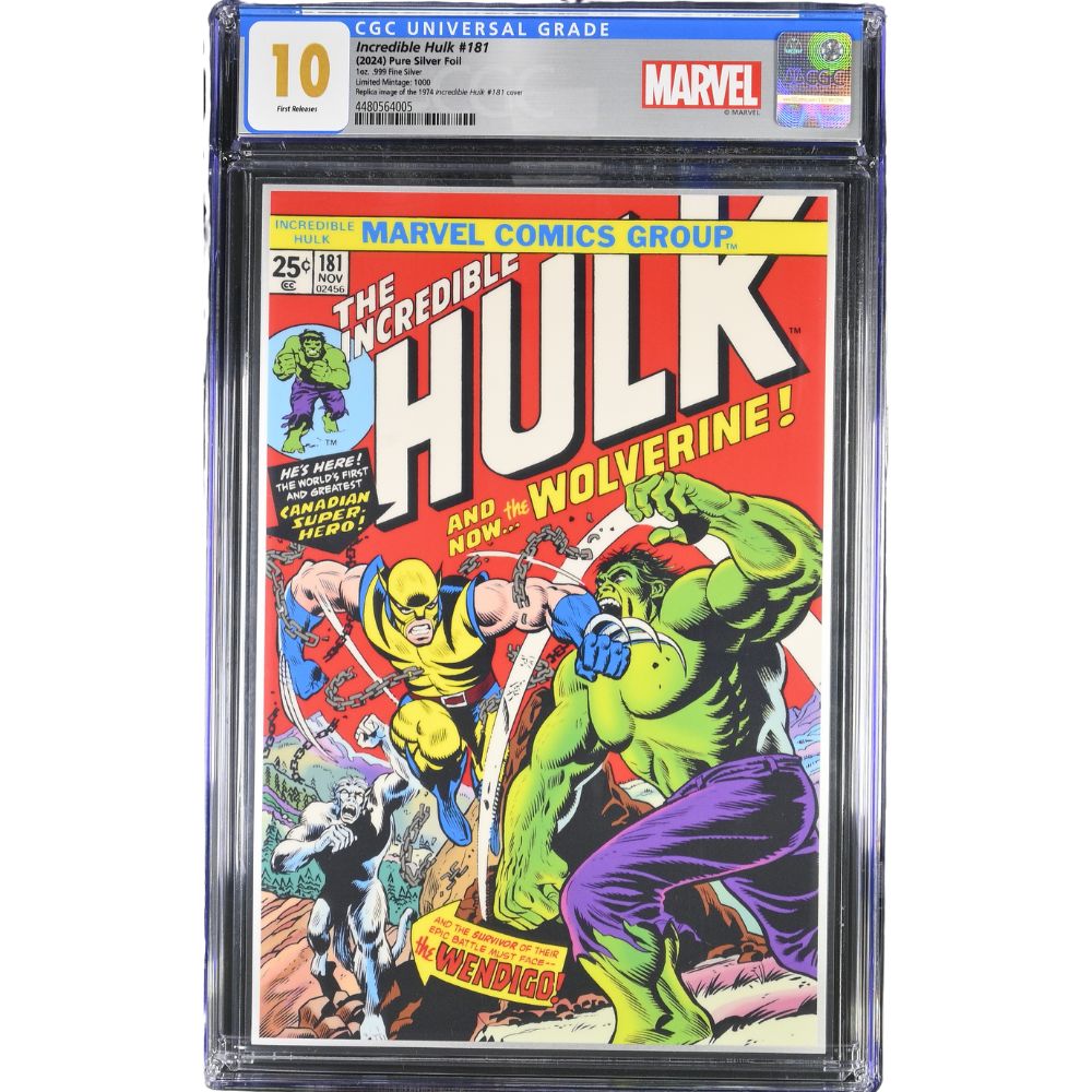 THE INCREDIBLE HULK #181 Marvel Comics 1 oz Silver Foil Niue 2024- CoA #0311