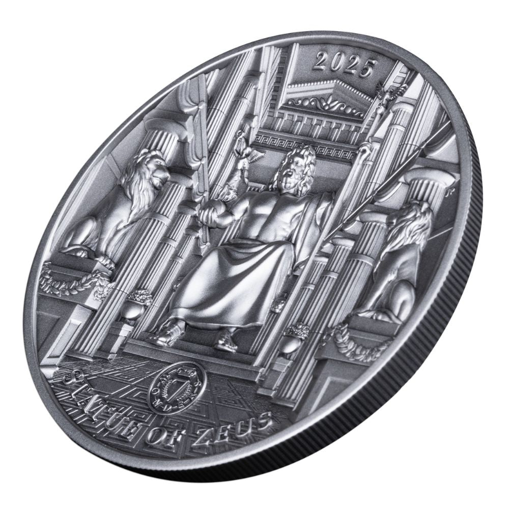 THE LEGENDARY STATUE OF ZEUS 100g Silver Coin - PARTHAVA COIN