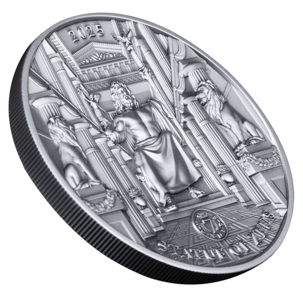 THE LEGENDARY STATUE OF ZEUS 100g Silver Coin $10 Solomon Islands 2025