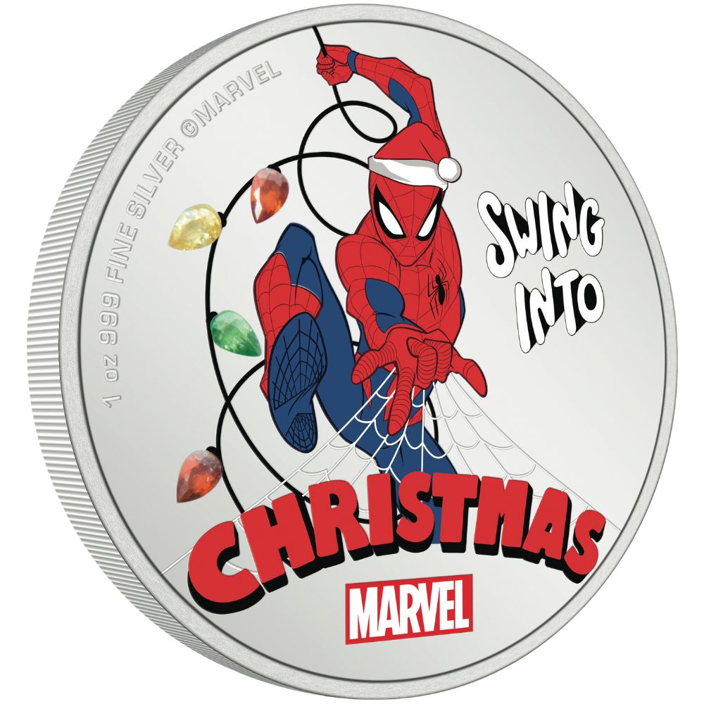 TIS THE SEASON TO BE AMAZING Season Greetings 1 Oz Silver Coin $2 Niue 2024