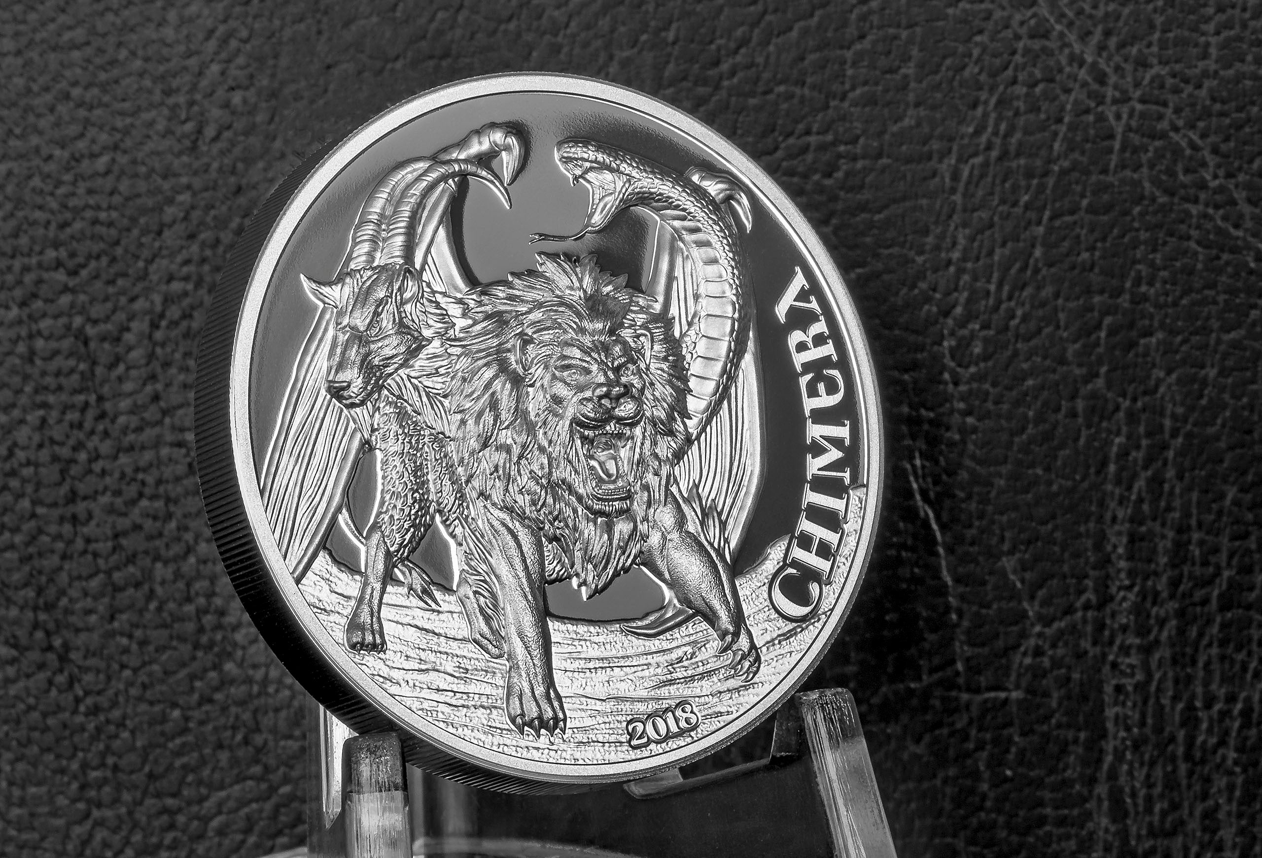 CHIMERA Mythological Animals 2 Oz Silver Coin 1500 Shillings Tanzania 2018 - PARTHAVA COIN