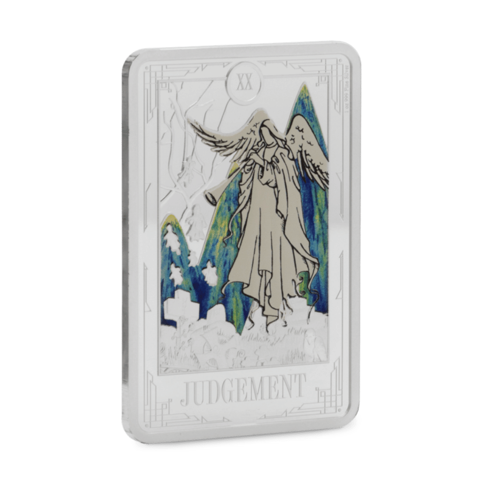 Tarot Cards Judgement Silver Collectible Coin 2025 reverse oblique - Agoro New Zealand Mint