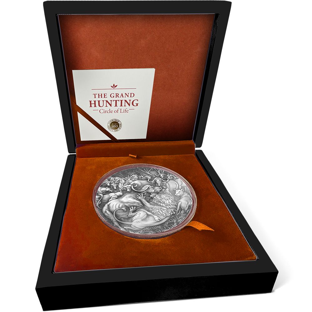 The Grand Hunting Circle of Life 1 Kg Kilo Silver Coin 2025 - PARTHAVA COIN