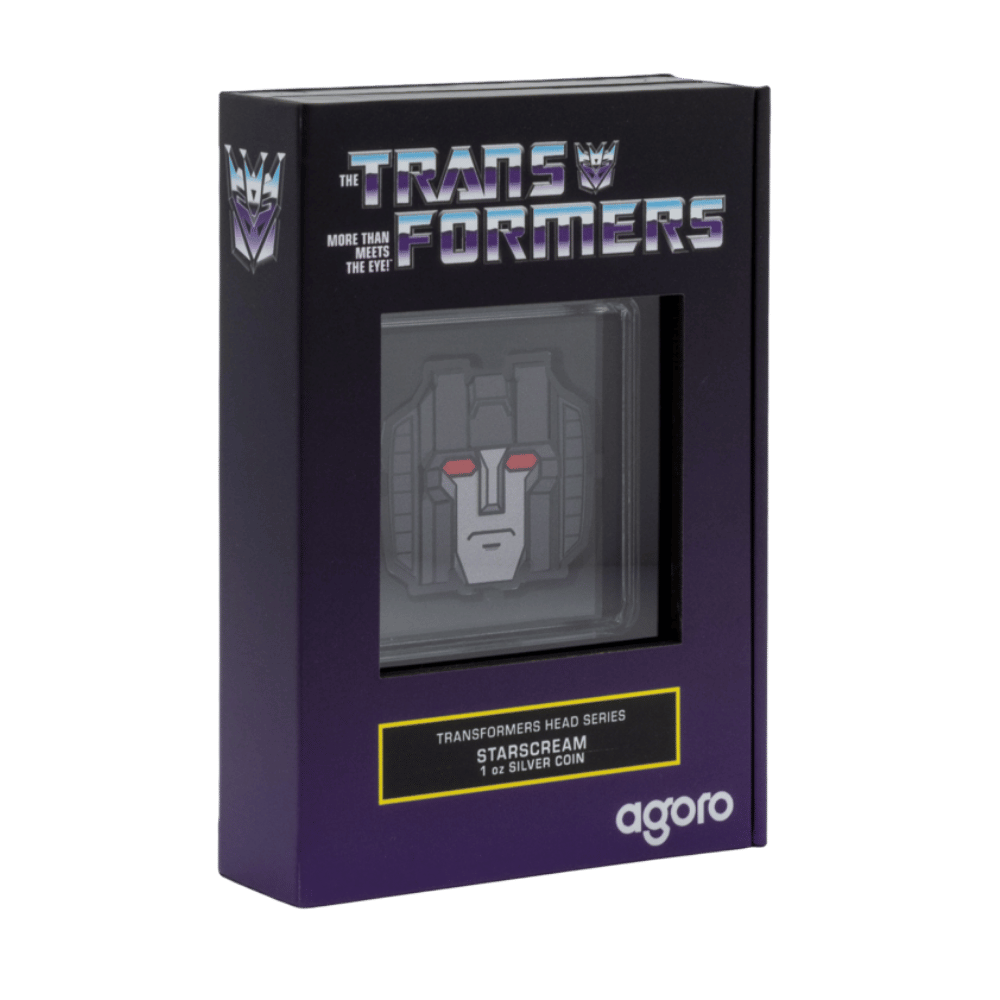 Transformers Heads Starscream Silver Collectible Coin