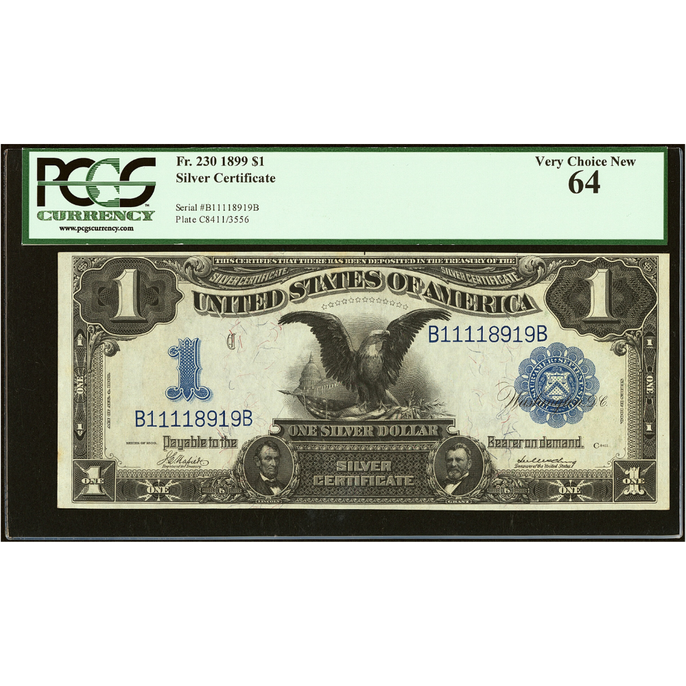 United States 1 Dollar 1899 Fr#230 Silver Certificate PCGS 64 Very Choice New