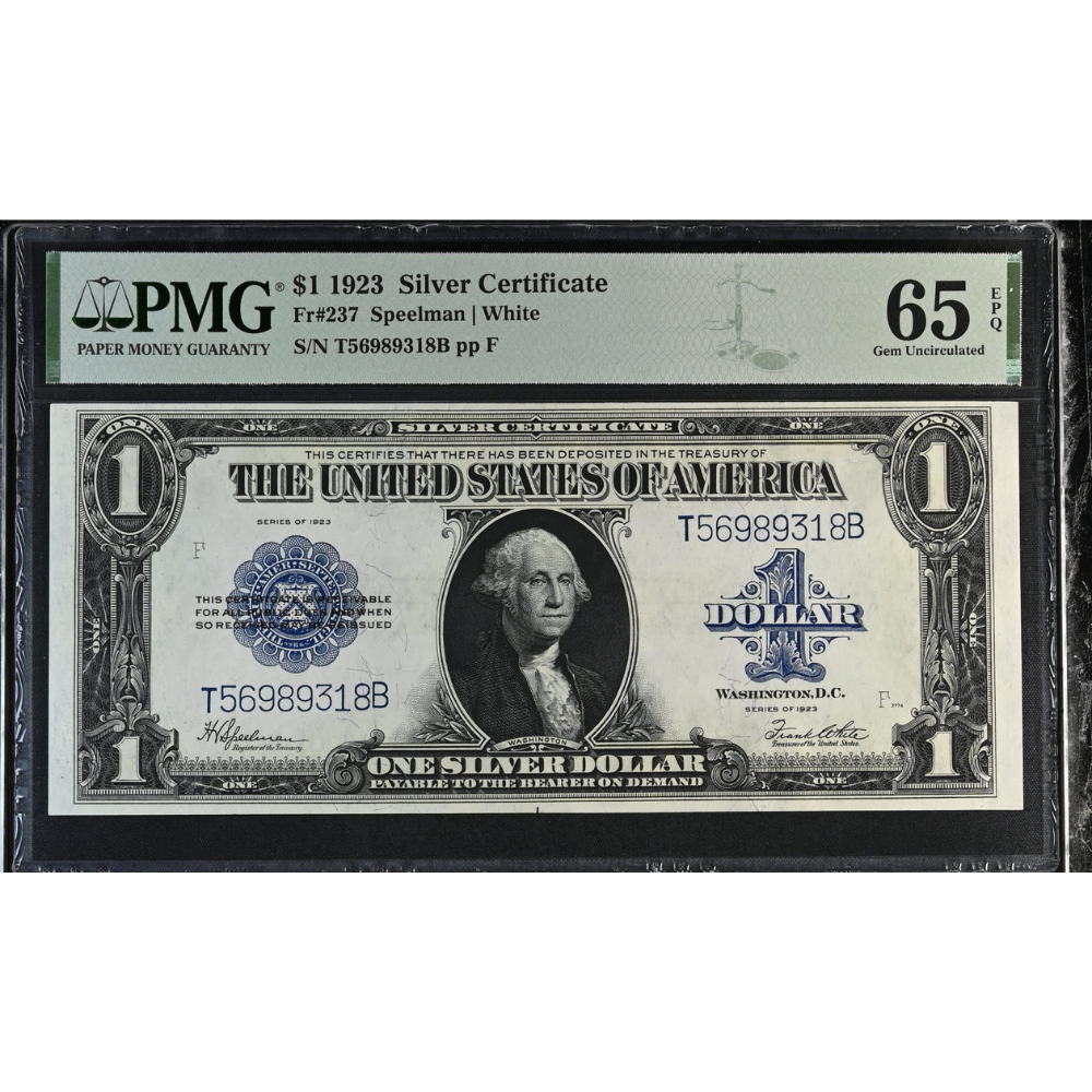 United States 1 Dollar 1923 Silver Certificate Fr#237 PMG 65 EPQ