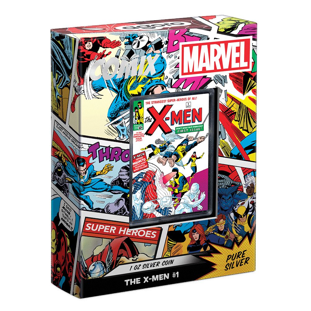 X-MEN 1 Marvel Comix 1 Oz Silver Coin $2 Niue 2024 - Parthava Coin