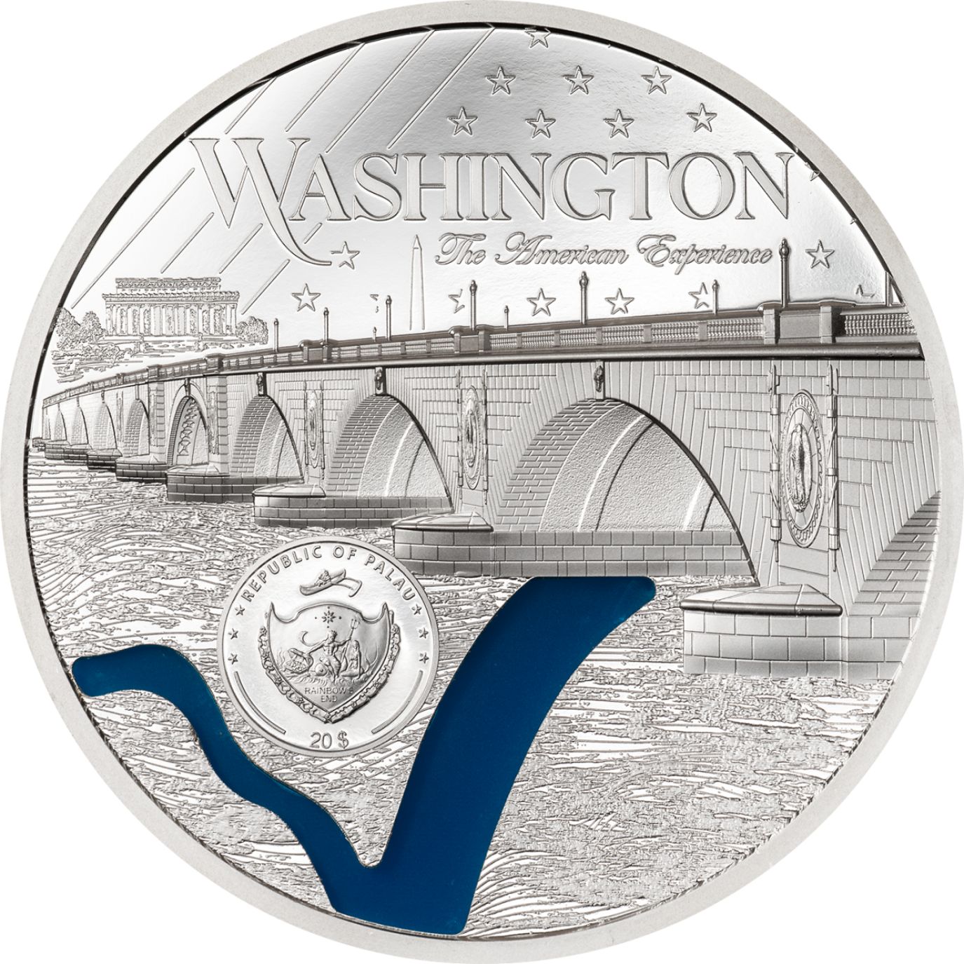 aWashington DC Tiffany Art Metropolis 3 Oz Silver Coin 2025 - PARTHAVA COIN