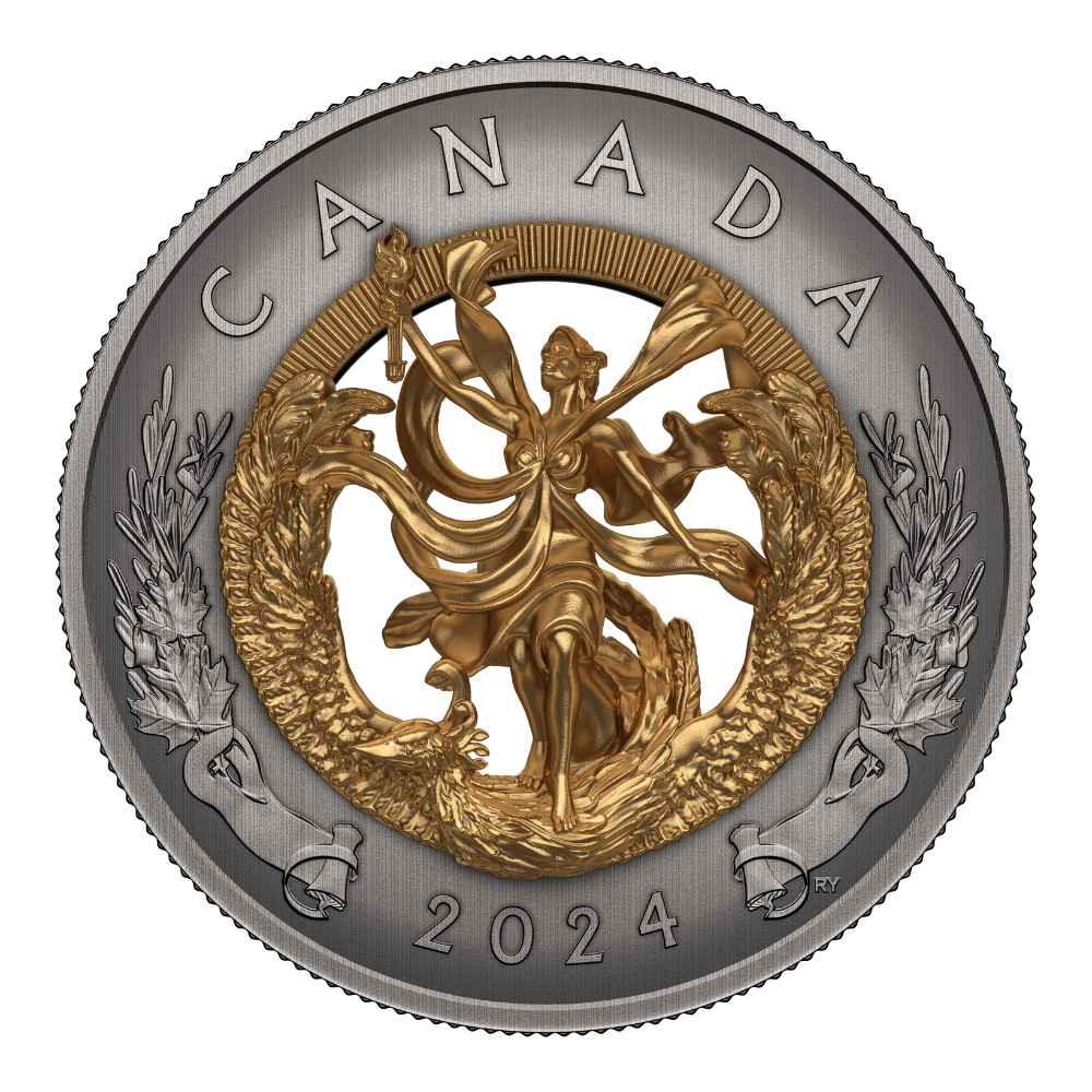 ALLEGORY OF FREEDOM Silver Coin $50 Canada 2024 - PARTHAVA COIN