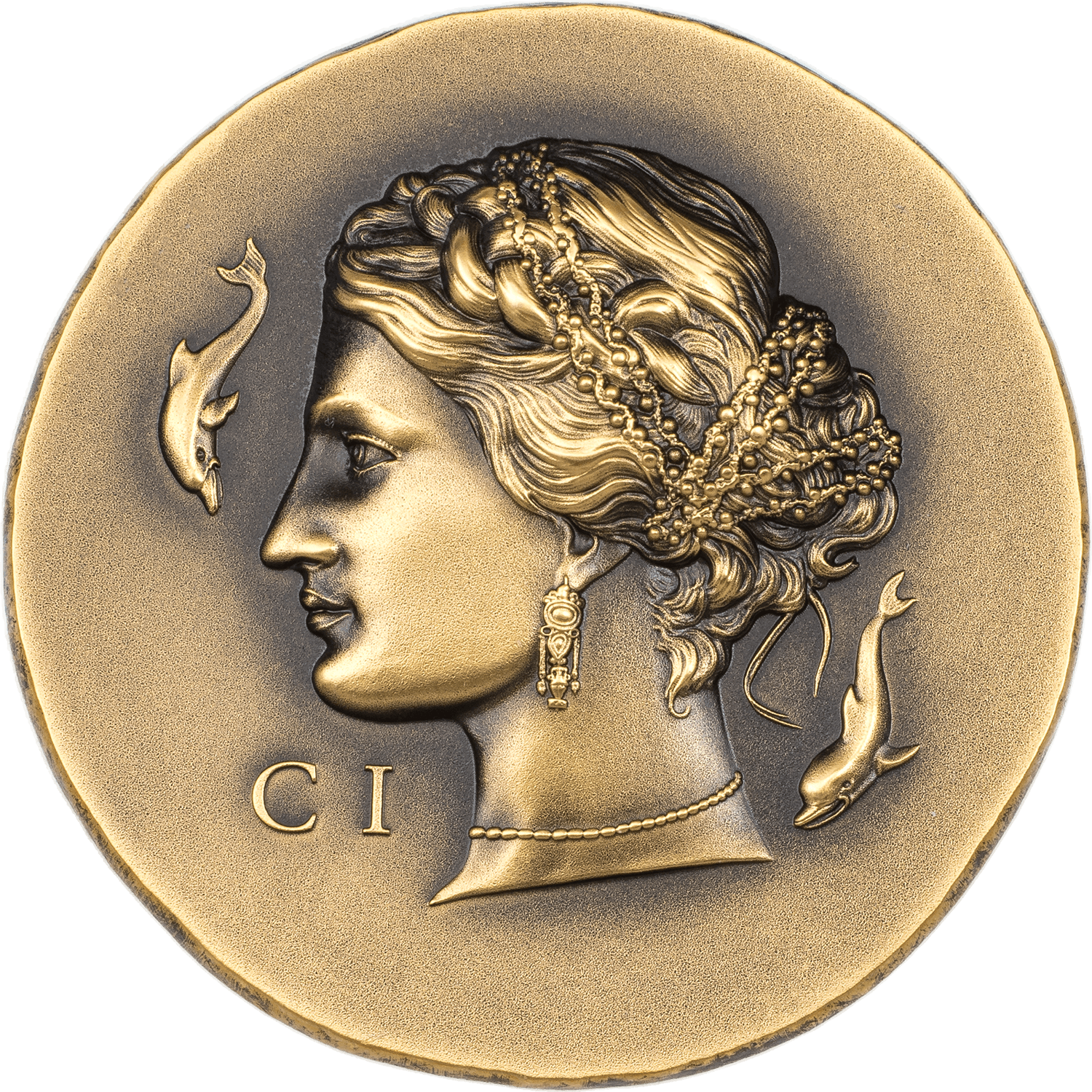 ARETHUSA 1 Oz Gold Coin $250 Cook Islands 2023 - PARTHAVA COIN