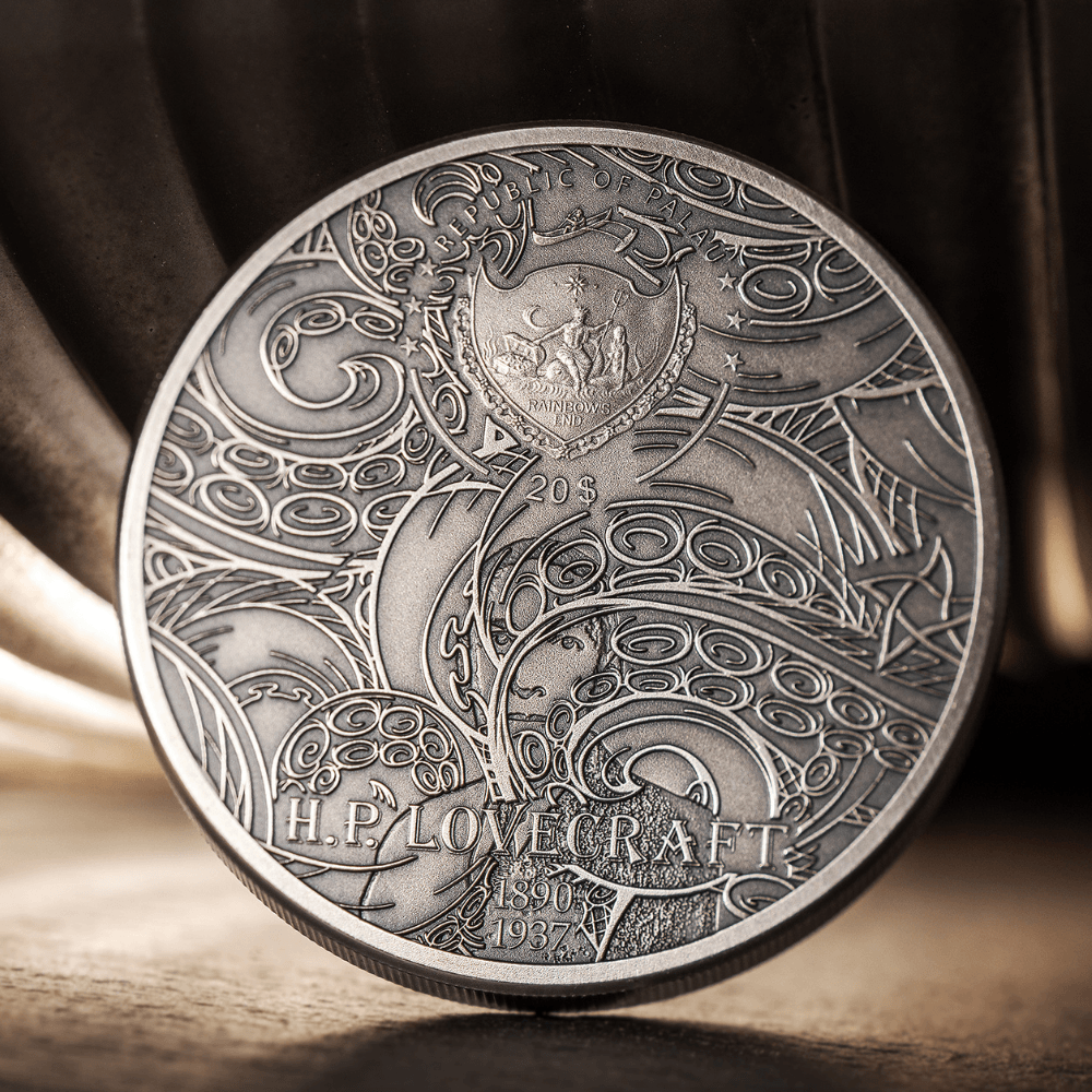 AZATHOTH Howard Phillips Lovecraft 3 Oz Silver Coin $20 Palau 2023 - PARTHAVA COIN