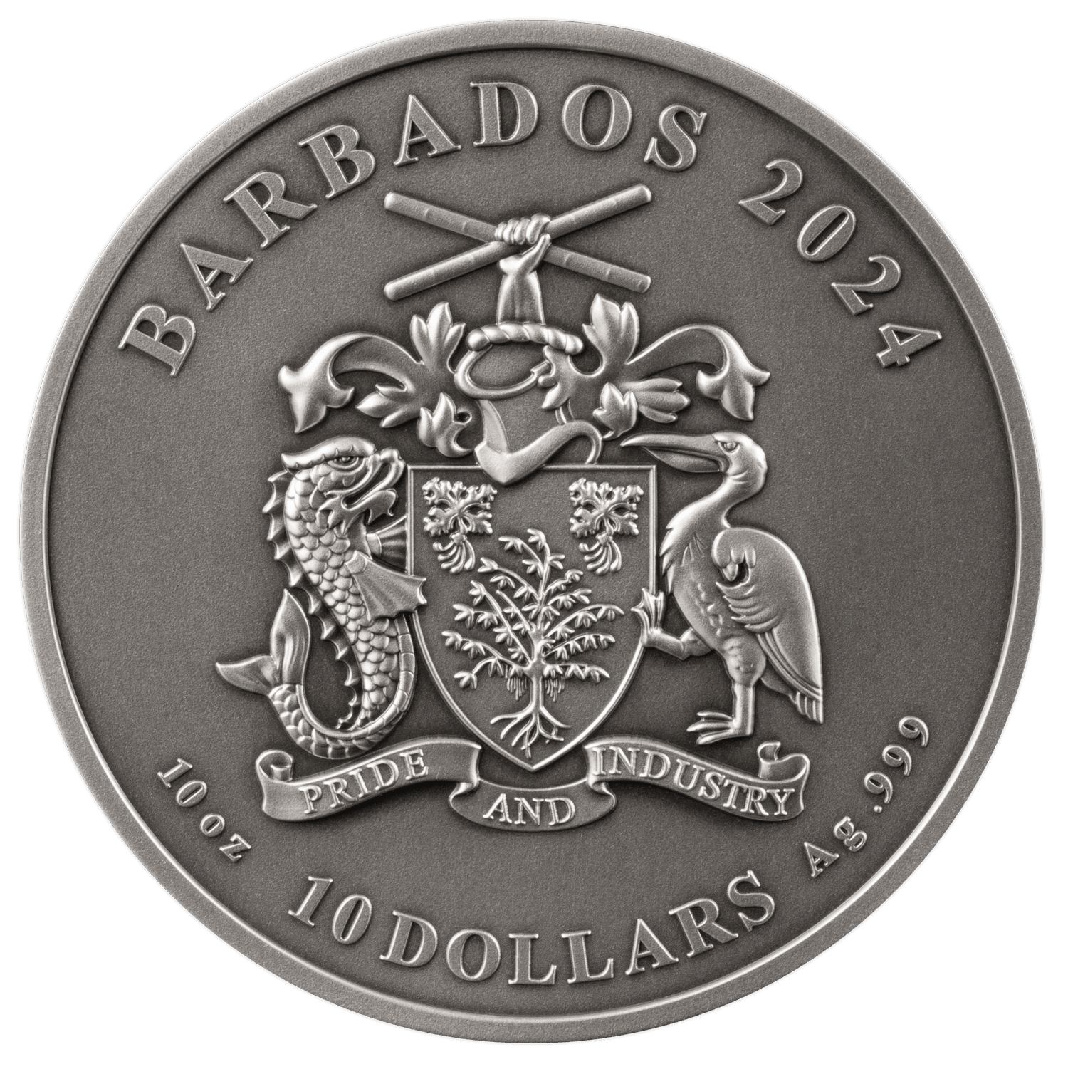 BATMAN The Dark Night 10 Oz Silver Coin $10 Barbados 2024 - PARTHAVA COIN