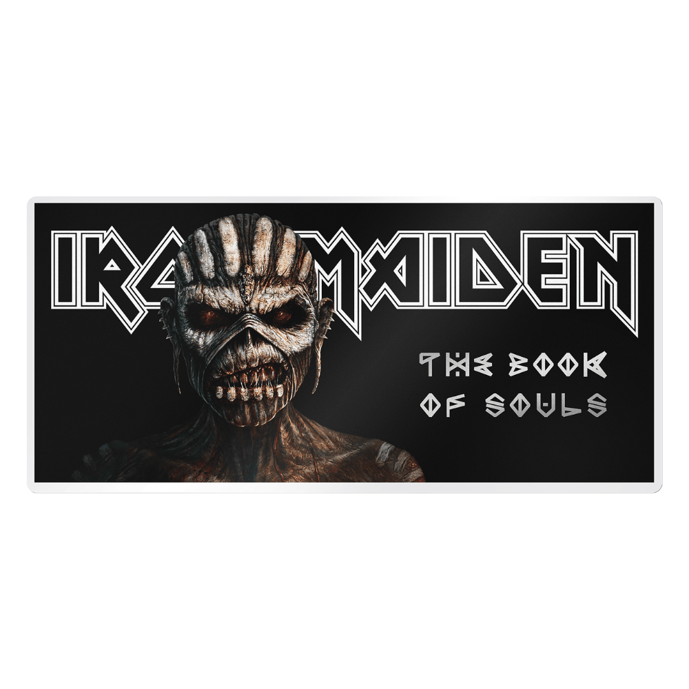 BOOK OF SOULS Iron Maiden Silver Note $1 Cook Islands 2024 - PARTHAVA COIN