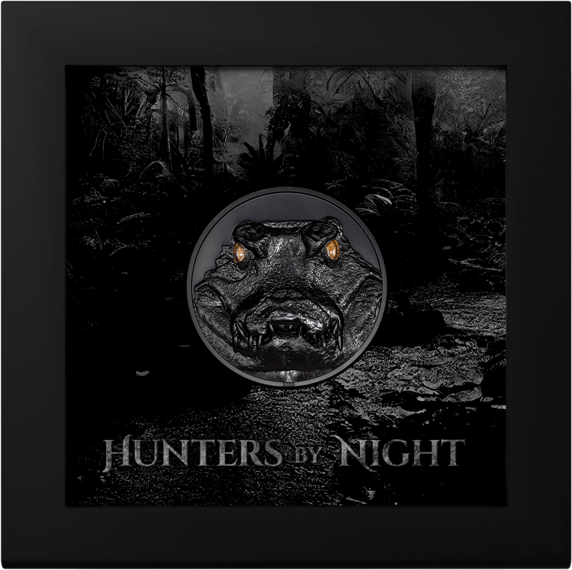 CAIMAN Hunters By Night 2 Oz Silver Coin $10 Palau 2023 - PARTHAVA COIN