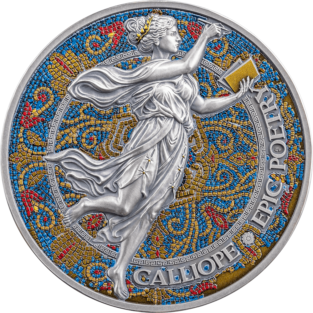 CALLIOPE The Nine Muses 2 Oz Silver Coin 2000 Francs Cameroon 2024 - PARTHAVA COIN