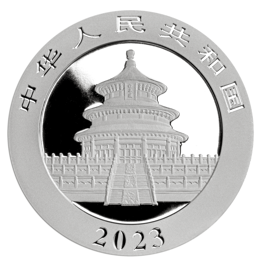 CHINESE PANDA 40th Anniversary Silver Set Coin 2 Oz + 30g Bar China 2023 - PARTHAVA COIN